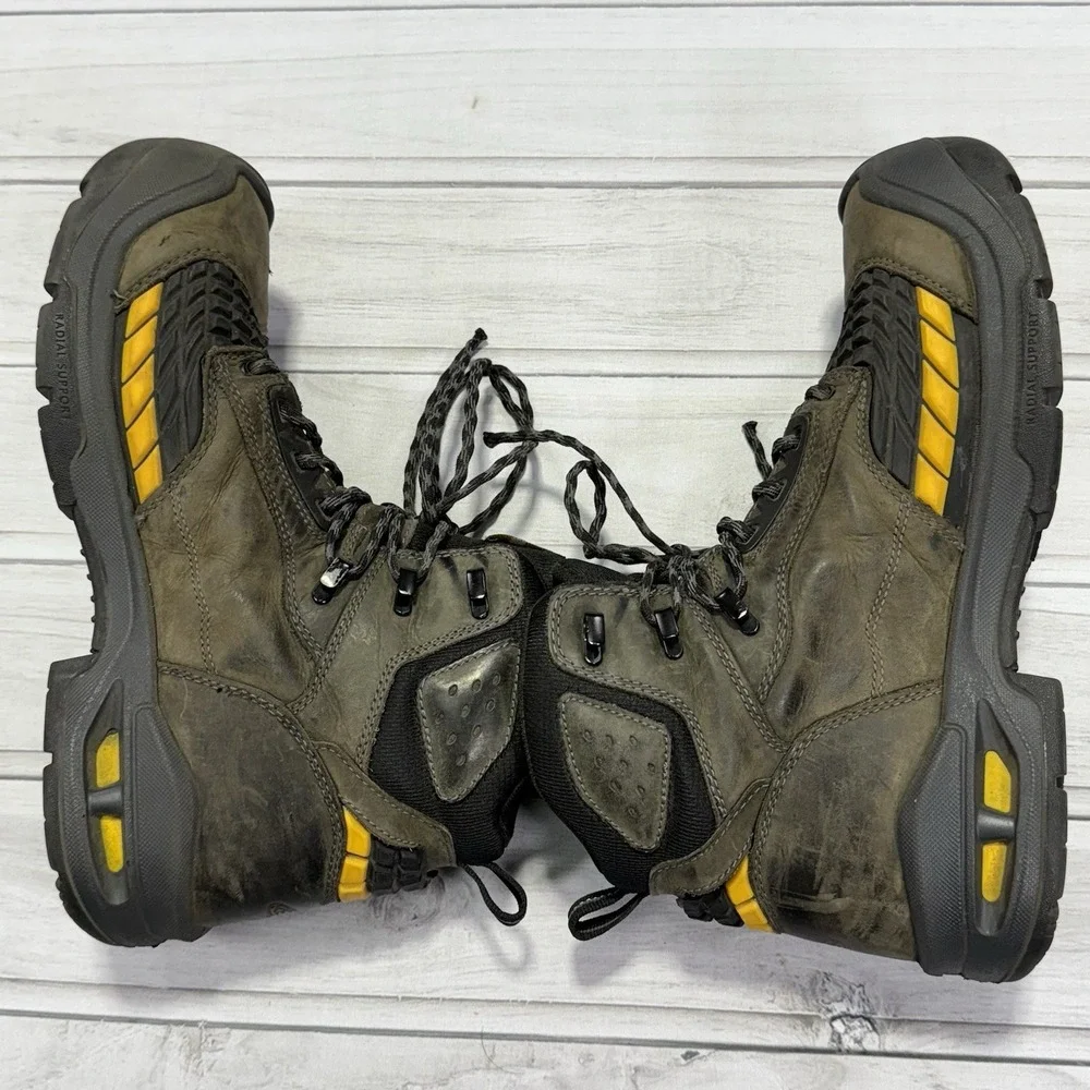 KEEN Troy Work Boots Men 11.5 Gray Waterproof Composite Toe Heavy Duty Utility